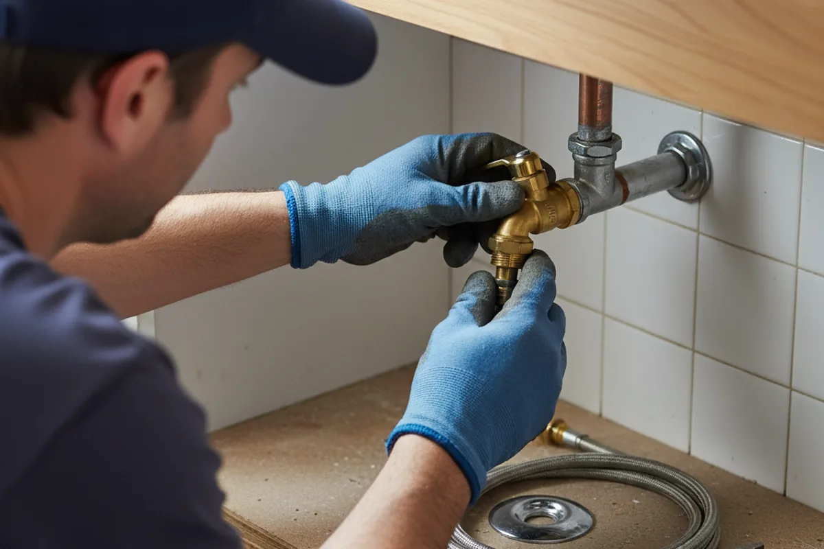 Shutoff valve and fitting work during Faucet and Fixture Repair in Robards